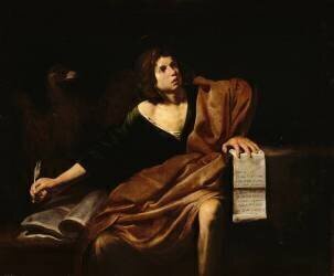 Saint Jean, l'évangéliste (Valentin de Boulogne) - Muzeo.com