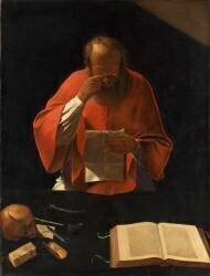 Saint Jérôme lisant (anonyme) - Muzeo.com
