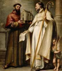Saint Léandre et saint Bonaventure (Bartolomé Esteban Murillo) - Muzeo.com