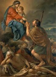 Saint Roch intercedant pour la cession de la peste (Jacques-Louis David) - Muzeo.com
