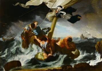Sainte Thérèse protégeant un bateau faisant naufrage (Benedetto Luti) - Muzeo.com