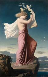 Sapho jouant de la lyre (Léopold Burthe) - Muzeo.com
