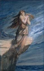 Sapho se précipitant dans la mer du rocher de Leucade (Théodore Chasseriau) - Muzeo.com