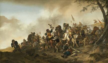 Scène de bataille (Philips Wouwerman) - Muzeo.com