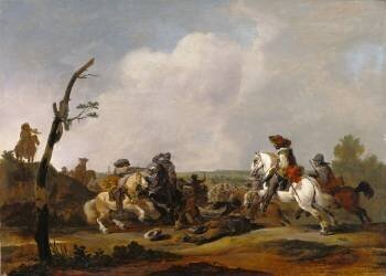 Scène de bataille (Johannes Lingelbach) - Muzeo.com