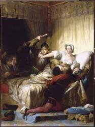 Scène de massacre de la Saint-Barthélémy, dans l'appartement de la reine de Navarre (Alexandre-Evariste Fragonard) - Muzeo.com