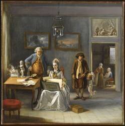 Scène d'intérieur ; famille de l'artiste (Jean-Jacques de Boissieu) - Muzeo.com