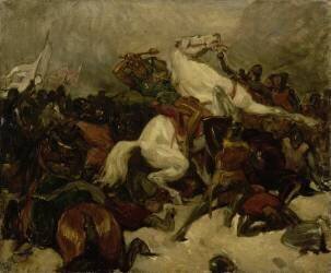 Scène de bataille (Eugène Delacroix) - Muzeo.com