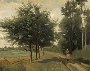 Sentier le long du bois, environs de Mortain (Jean-Baptiste Camille Corot) - Muzeo.com