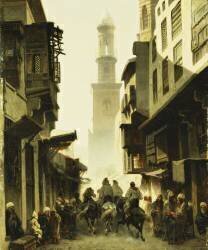 Street Scene in Damascus (Alberto Pasini) - Muzeo.com