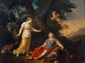 Tancrède secouru par Herminie (Joseph Benoît Suvée) - Muzeo.com