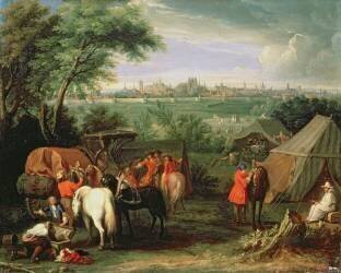The Army of Louis XIV before Tournai (Adam Frans van der Meulen) - Muzeo.com