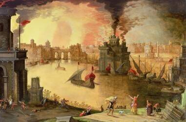 The Burning of Troy (Louis de Caullery) - Muzeo.com