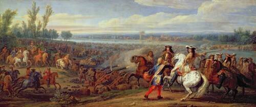La traversée du Rhin (Adam Frans van der Meulen) - Muzeo.com
