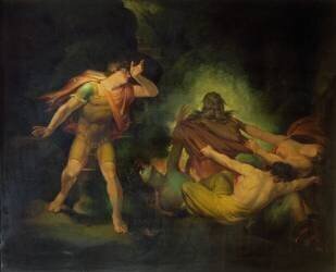 The Fire King appears to Count Albert (Johann Heinrich Füssli) - Muzeo.com