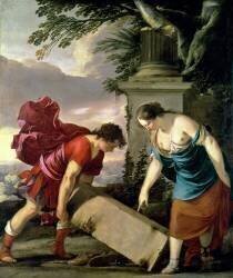 Theseus and his Mother Aethra (Laurent de La Hyre) - Muzeo.com