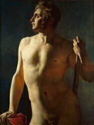 Torse ou demi-figure peinte (Jean-Auguste-Dominique Ingres) - Muzeo.com
