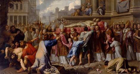 Translation des Corps de Saint Gervais et Saint Protais (Philippe de Champaigne) - Muzeo.com