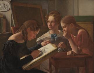 Trois jeunes filles (Constantin Hansen) - Muzeo.com