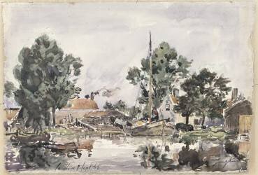 Un canal à La Haye (Johan Barthold Jongkind) - Muzeo.com
