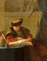 Un Chimiste dans son laboratoire (Jean Siméon Chardin) - Muzeo.com