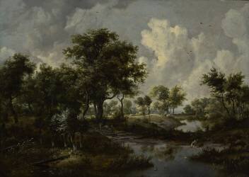 Un paysage boisé (Meindert Hobbema) - Muzeo.com