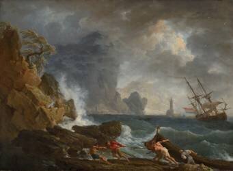 Un port italien par temps de tempête (Joseph Vernet) - Muzeo.com