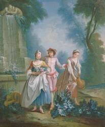 Une Allégorie de l’Été : Jardiniers arrosant un Parterre de Fleurs (Nicolas Lancret) - Muzeo.com