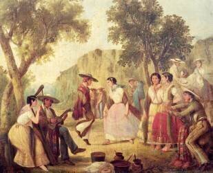 Une danse populaire (Ecole mexicaine) - Muzeo.com