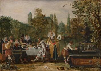 Une joyeuse compagnie dans un parc (Esaias van de Velde) - Muzeo.com