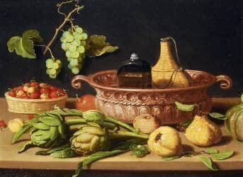 Une nature morte avec des artichauts (Jan van Kessel) - Muzeo.com