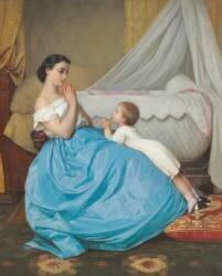 Une prière au coucher (Auguste Toulmouche) - Muzeo.com