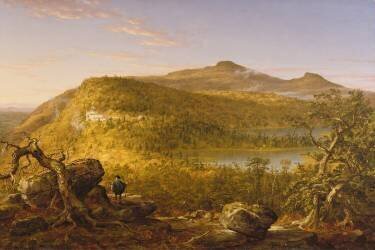 Une vue des deux lacs et de Mountain House (Thomas Cole) - Muzeo.com
