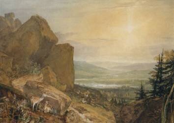Vallée de la Wharfe avec Otley au loin (Joseph Mallord William Turner) - Muzeo.com