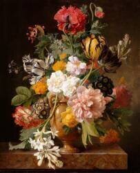 Vase de fleurs avec une tubéreuse cassée (Jan Frans van Dael) - Muzeo.com