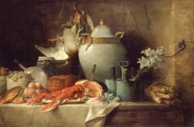 Vase, homard, fruits et gibier (Anne Vallayer-Coster) - Muzeo.com