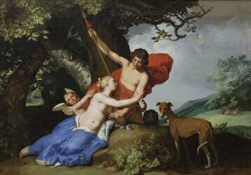 Vénus et Adonis (Abraham Bloemaert) - Muzeo.com