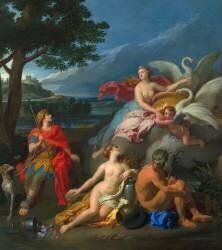 Vénus rappelée par Mars, quitte Adonis pour rejoindre l'Olympe et confie celui-ci à l'Amour (François Verdier) - Muzeo.com