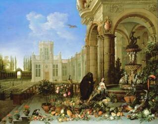 Vertumnus et Pomone (Jan van Kessel) - Muzeo.com