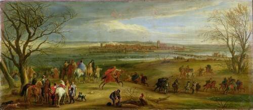 Vue du siège de Dole (Adam Frans van der Meulen) - Muzeo.com