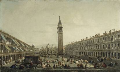 Vue de la place Saint Marc à Venise (Canaletto) - Muzeo.com