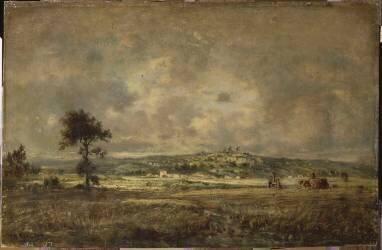 Vue de la plaine de Montmartre, effet d'orage (Théodore Rousseau) - Muzeo.com