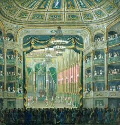 Vue de la scène de l'Opéra de Paris (Ecole Française) - Muzeo.com