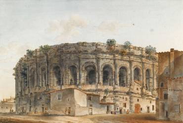 Vue de l'amphithéatre de Nîmes (Victor-Jean Nicolle) - Muzeo.com
