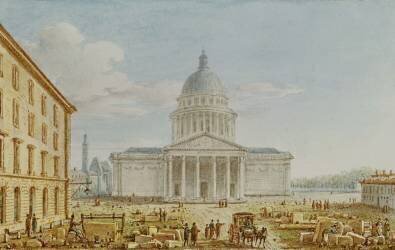 Vue de l'église Sainte-Geneviève et du Panthéon (Victor-Jean Nicolle) - Muzeo.com