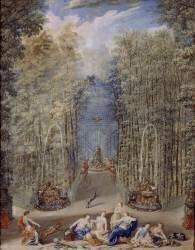 Vue de l'entrée du Labyrinthe dans un jardin de Versailles (Jean Cotelle the Younger) - Muzeo.com