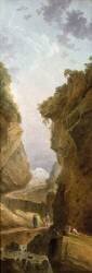 Vue de montagne avec des glaciers (Hubert Robert) - Muzeo.com