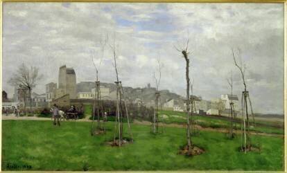 Vue de Montmartre de la Cité des Fleurs, les Batignolles (Alfred Sisley) - Muzeo.com