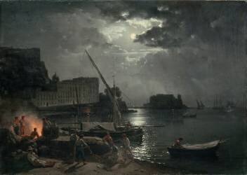 Vue de Naples au clair de lune (Silvestre Chtchedrine) - Muzeo.com