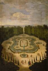 Vue du bosquet de la Salle des Festins (ou Salle du Conseil) dans les jardins de Versailles (Etienne Allegrain) - Muzeo.com
